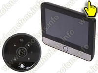 Дверной видеоглазок с монитором Tuya Wi-Fi HDcom DW6-Tuya с записью на SD карту и датчиком движения