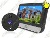 Дверной видеоглазок с монитором Tuya Wi-Fi HDcom DW6-Tuya с записью на SD карту и датчиком движения
